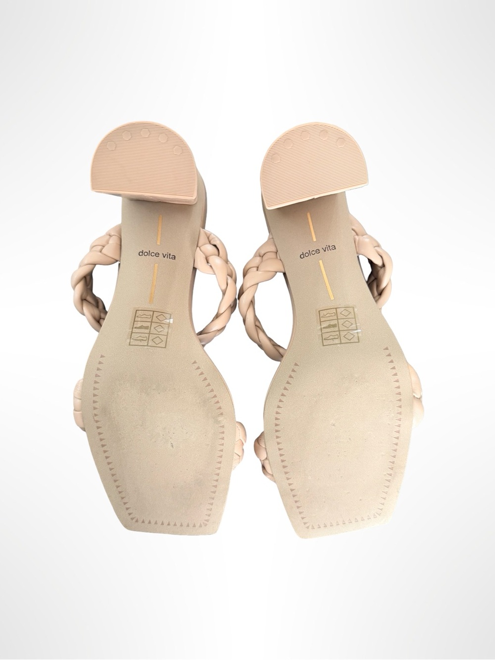 Dolce Vita Braided Heeled Paily Sandals in Cream Nude Women’s Size 8M - Picture 6 of 6